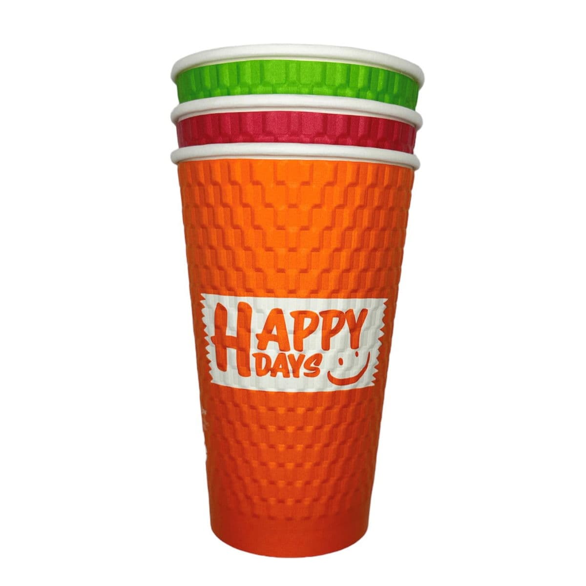 16oz Embossed Happy Days PE Double Wall Hot Cup 3