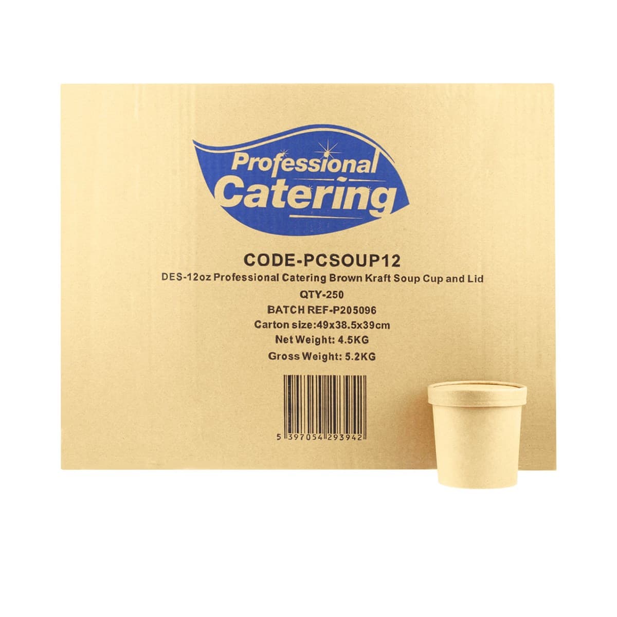 12oz Kraft Soup Cup & Lid Combo