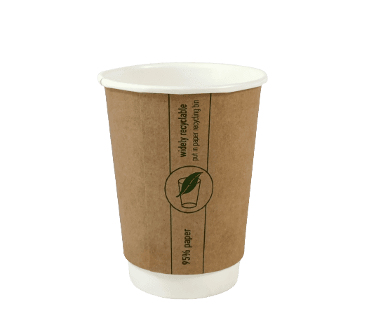 12oz Recycle Me Kraft Printed Double Wall Hot Cup