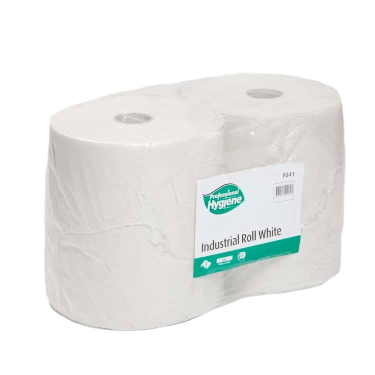 White Industrial Roll 2ply