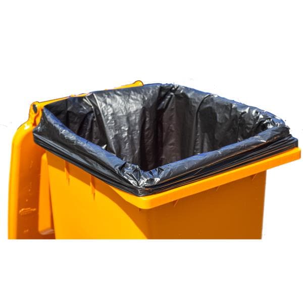 Black 240L Wheelie Bin Liners (150 Bags)