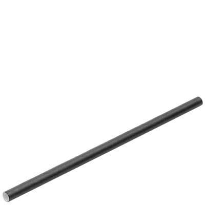 Black Paper Cocktail Straw (3ply, 5x140mm)