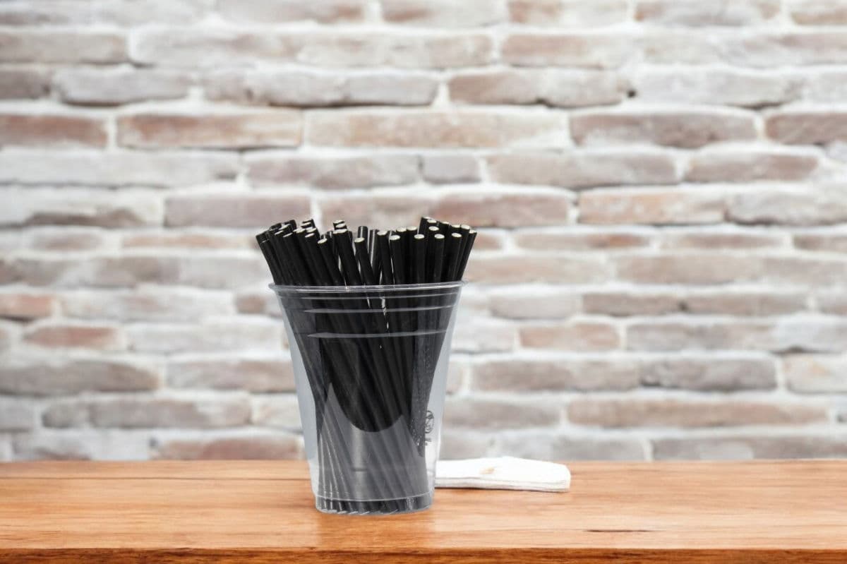 Black Paper Cocktail Straw (3ply, 5x140mm) 3