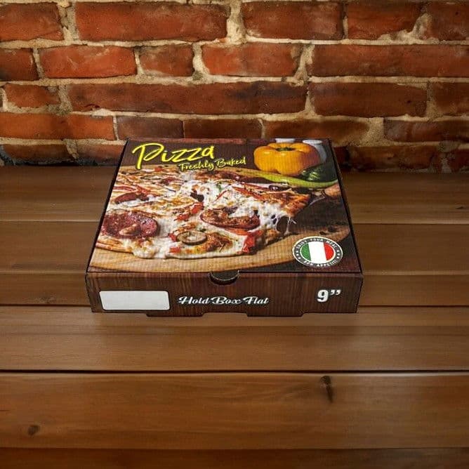 Freshly Baked Corrugated Pizza Box (9") 2