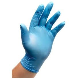 Blue Powder Free Nitrile Gloves (Small) 3