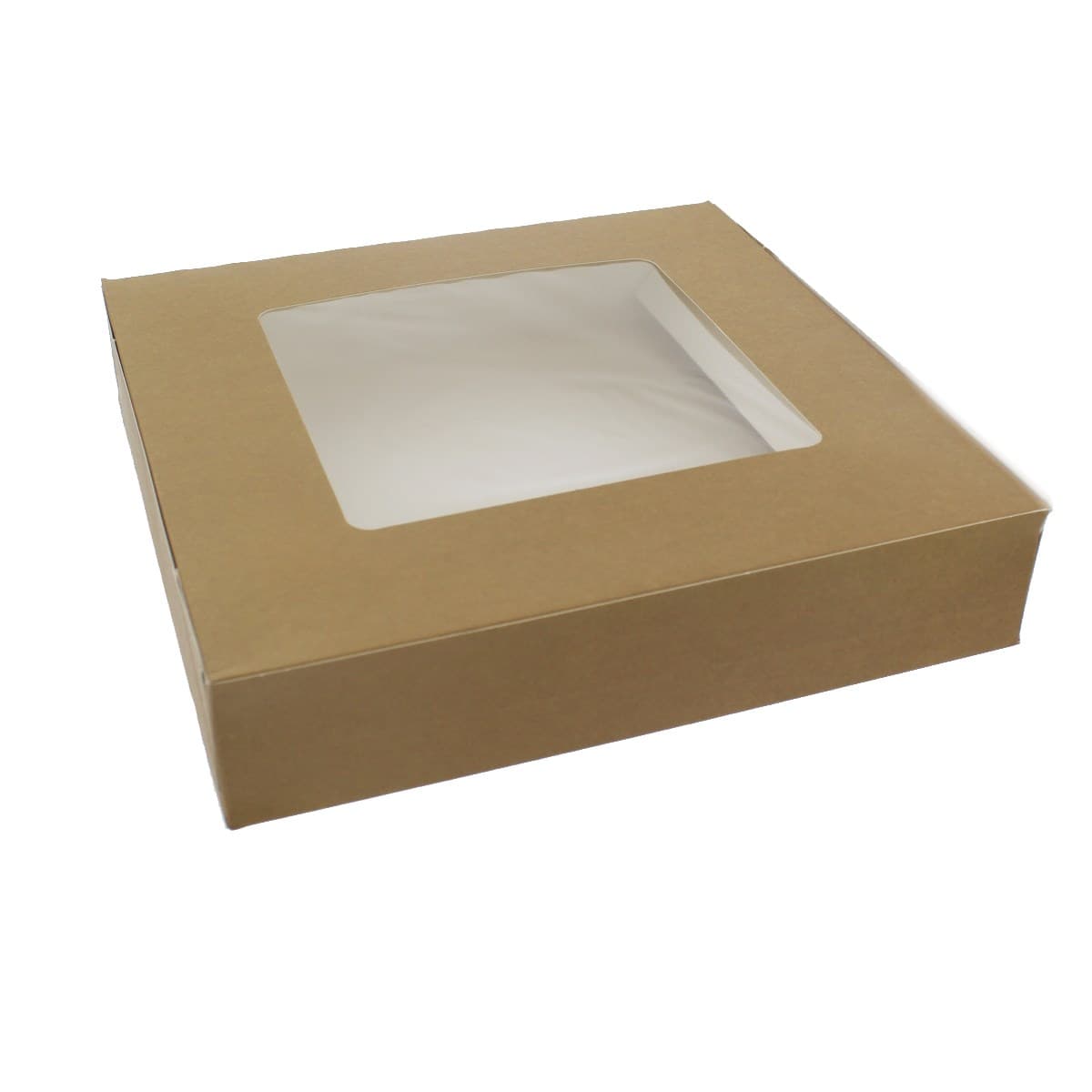 Tart Box Brown with Window (9.5x9.5x2")