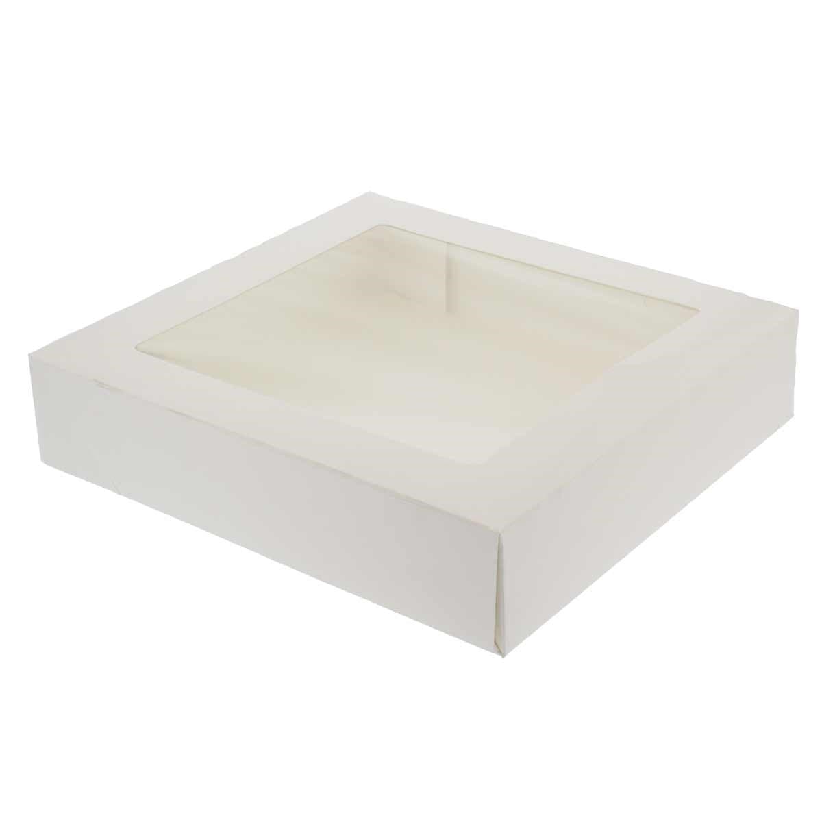 Tart Box White with Window (9x9x2")