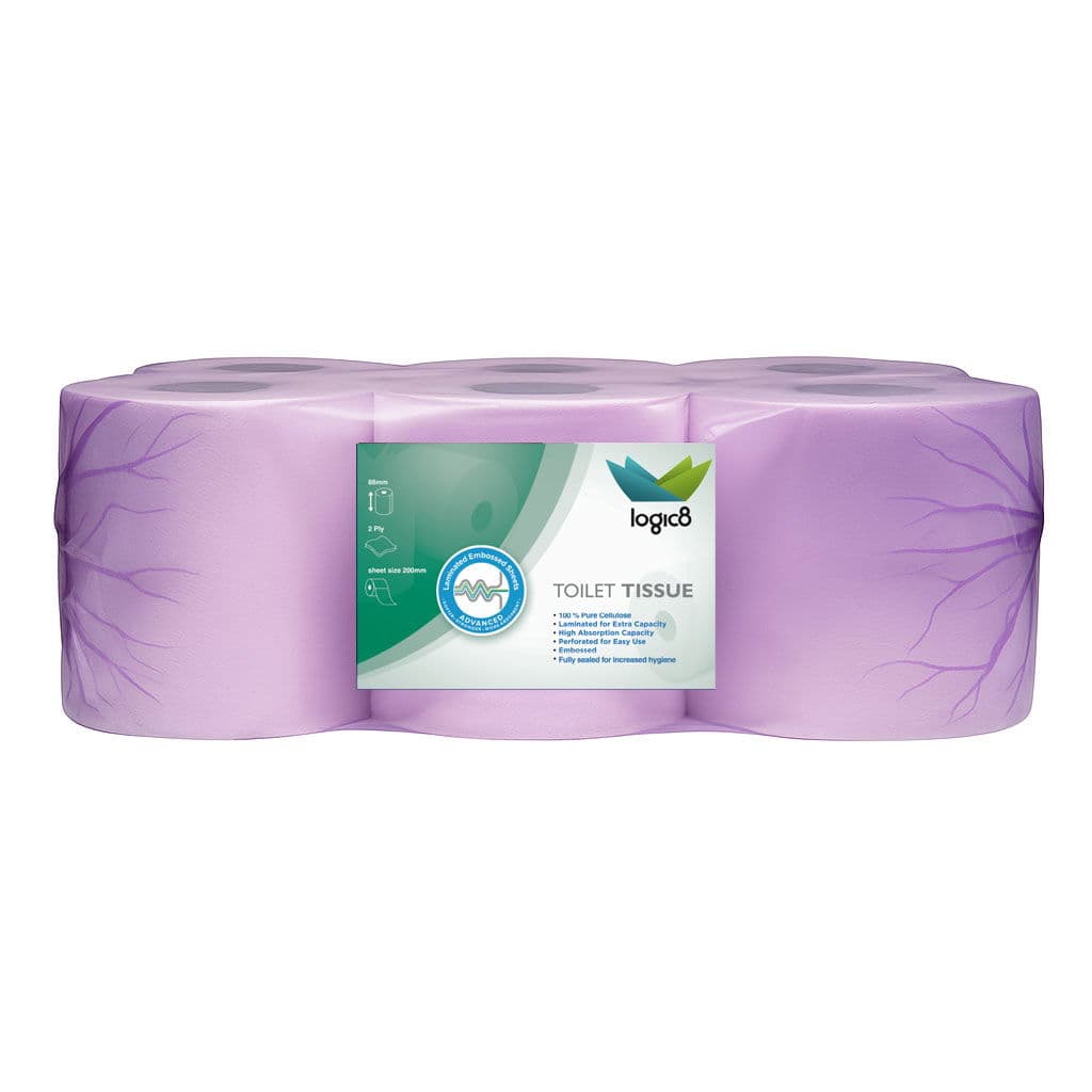 Logic8 Mini Jumbo Toilet Roll (150m, 2.25" Core)