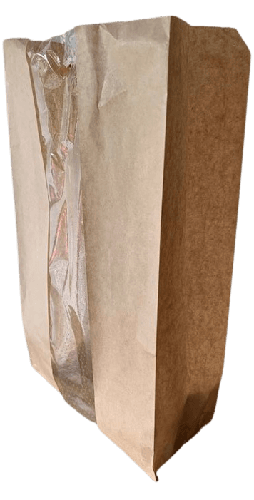 Brown Kraft Bag with Window (175x80x340mm)