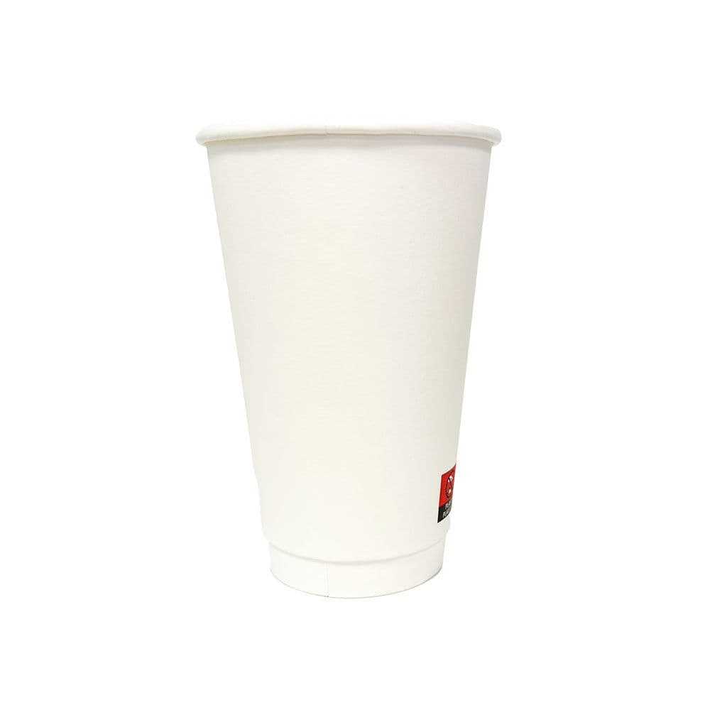 16oz White Matte PE Double Wall Hot Cup