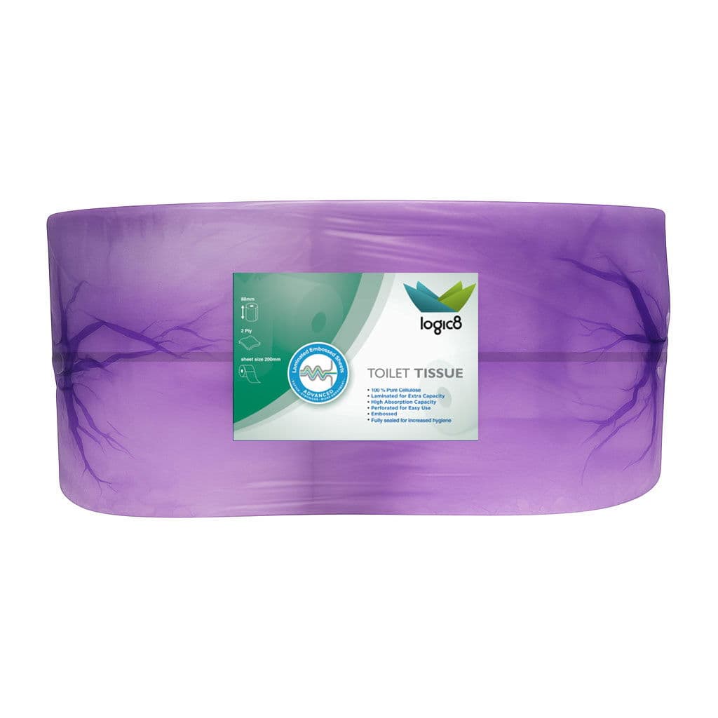 Logic8 Jumbo Toilet Roll (300m, 3" Core)
