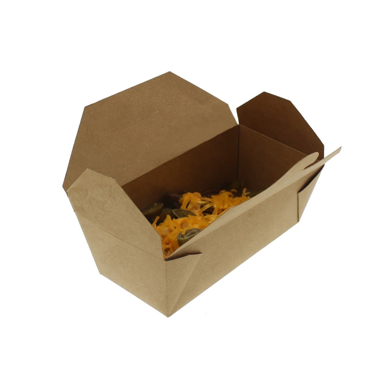 Brown Leaf Leakproof Kraft Container No-12 (166x132x38mm)