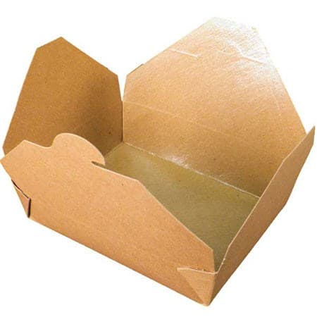 Brown Leaf Leakproof Kraft Container No-12 (166x132x38mm) 2