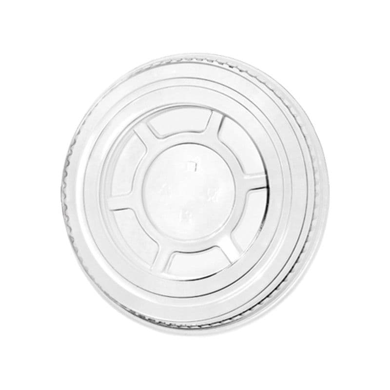 Clear rPET Flat Lid No Slot (95mm)