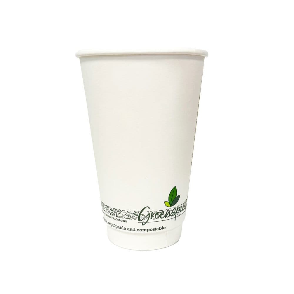 16oz White Aqueous DW Hot Cups
