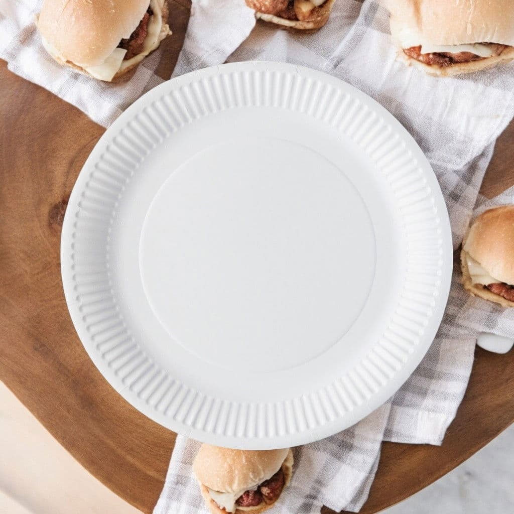 White Greenspirit Paper Plate (9") 2