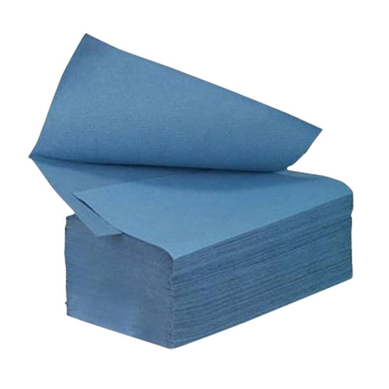 Logic8 Blue 1ply Z-Fold Recycled Hand Towel (205x240mm)