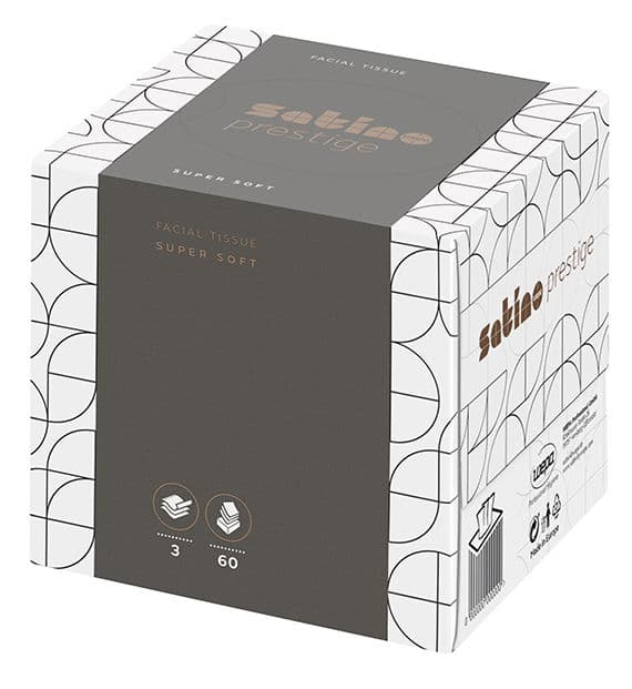 Satino Prestige 3ply Facial Tissue Cube Box 2
