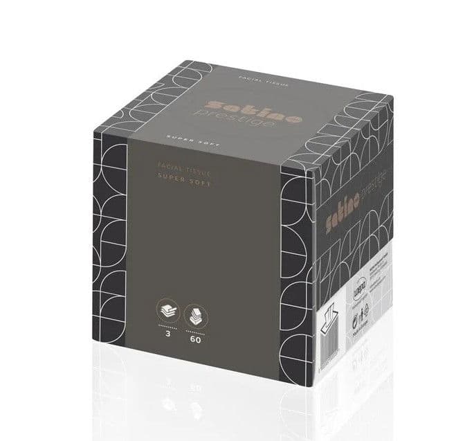 Satino Prestige 3ply Facial Tissue Cube Box 4