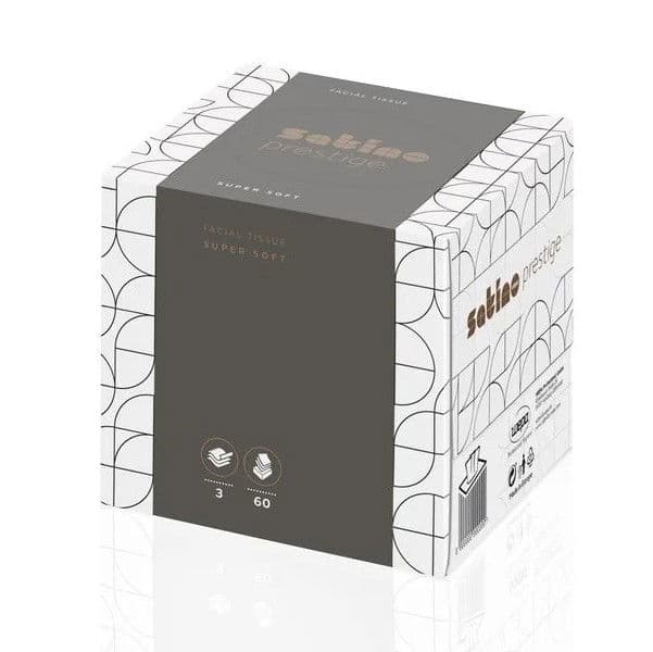 Satino Prestige 3ply Facial Tissue Cube Box 5