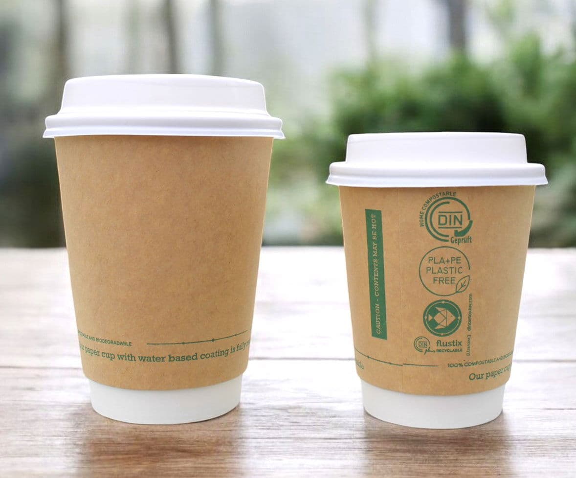 8oz Kraft Aqueous Double Wall Hot Cup 2