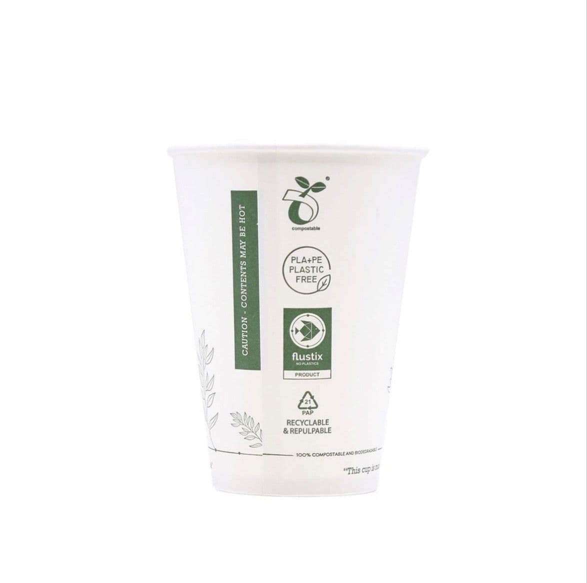 7oz White Aqueous Single Wall Vending Cup