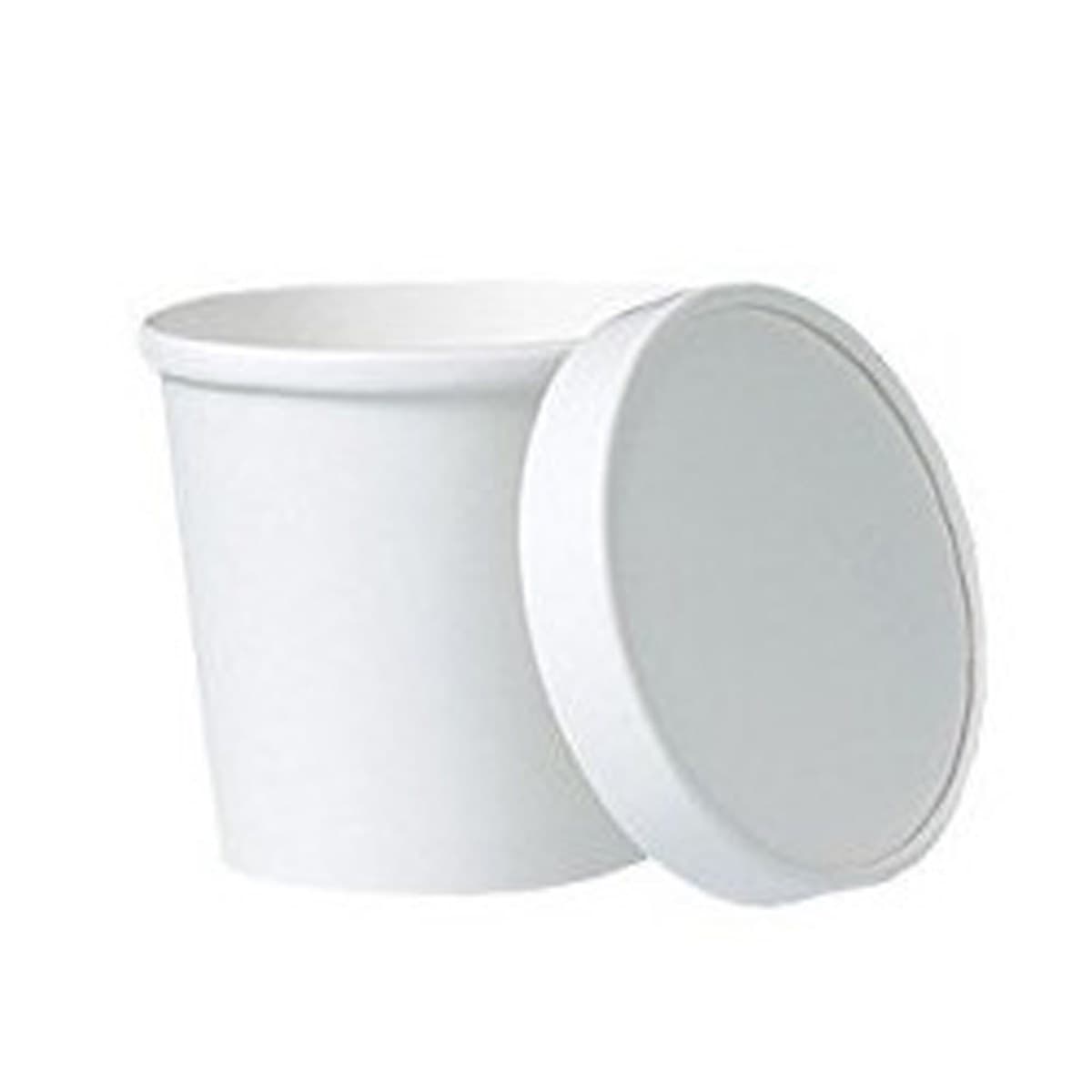 26oz White Soup Cup & Lid