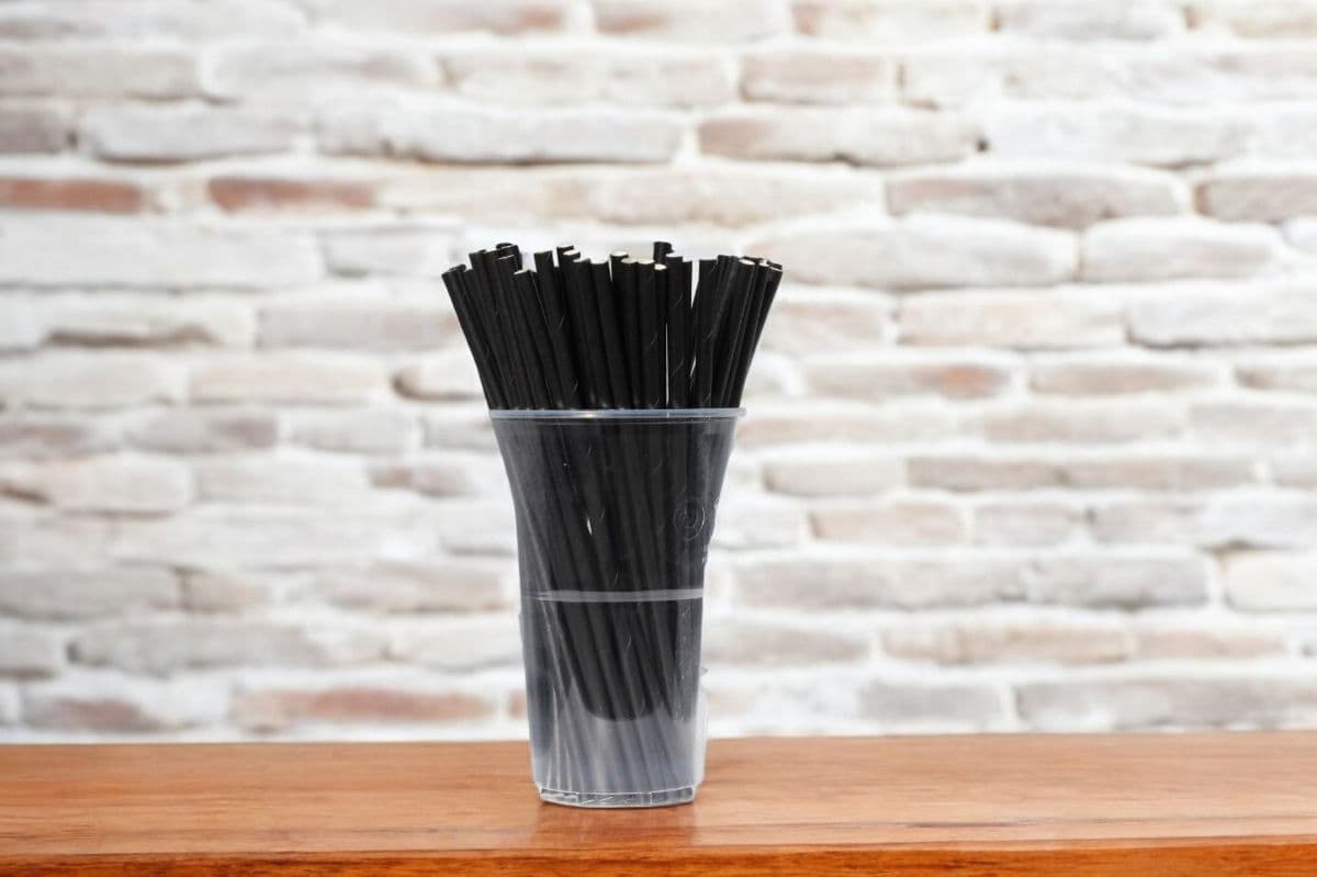 Black Paper Straw (3ply, 6x197mm) 3