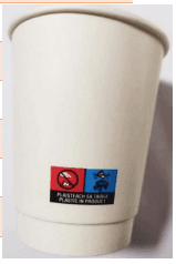 8oz Recyclable White Double Wall Hot Cup