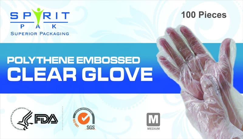 Poly Gloves Clear (Medium)