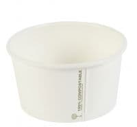 12oz White Compostable PLA Soup Container