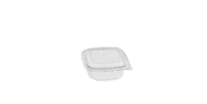 125cc Clear Square Salad Container (117x112x29mm)