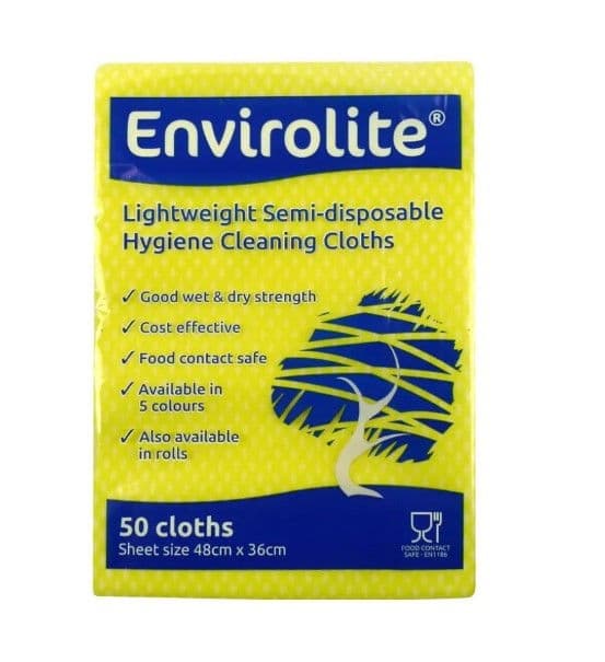Yellow Envirolite Folded Cleaning Cloth
