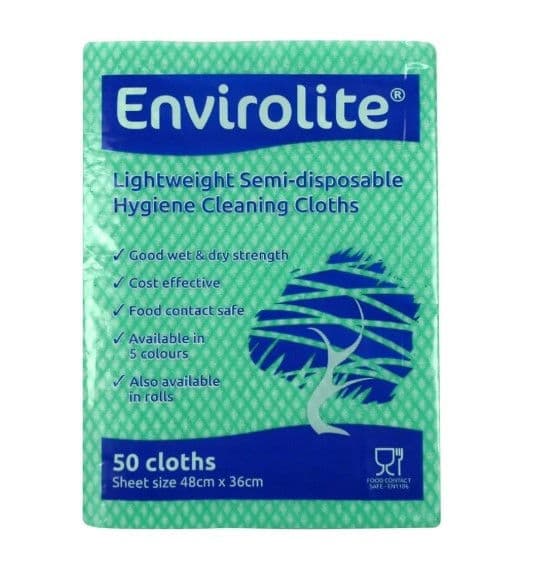 Green Envirolite Folded Cleaning Cloth