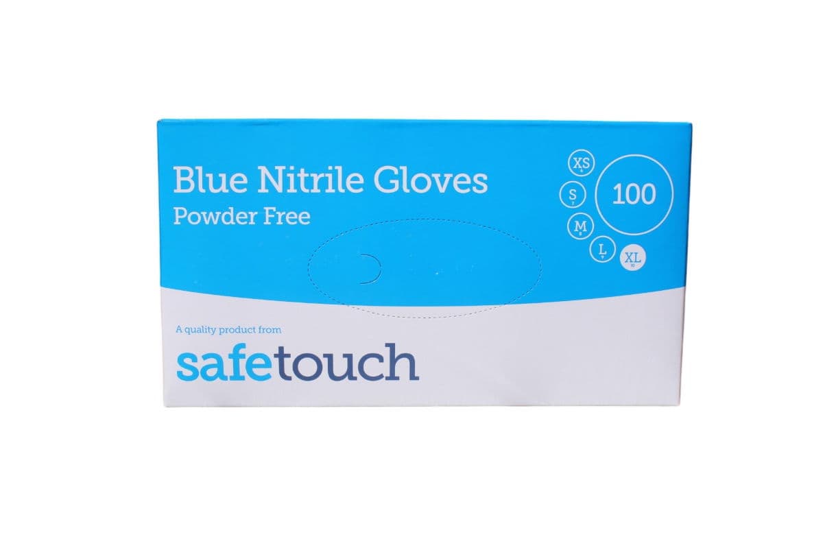 Blue Powder Free Nitrile Gloves (Extra Large)