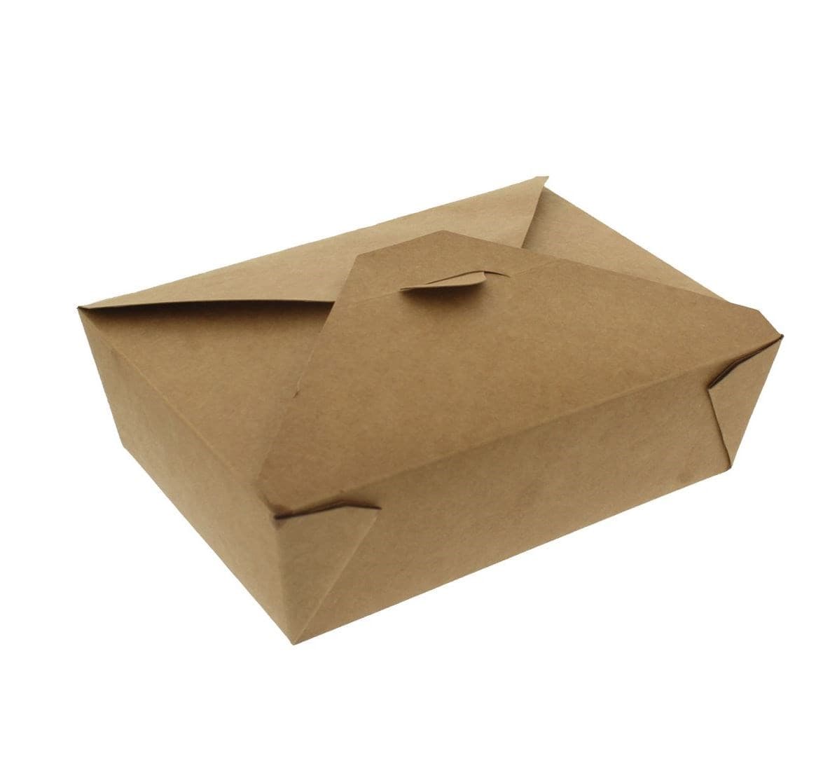 2500ml Brown Leaf Leakproof Kraft Container (No.4)