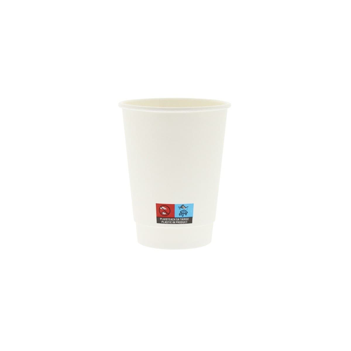 12oz Recyclable Single Wall White Hot Cup