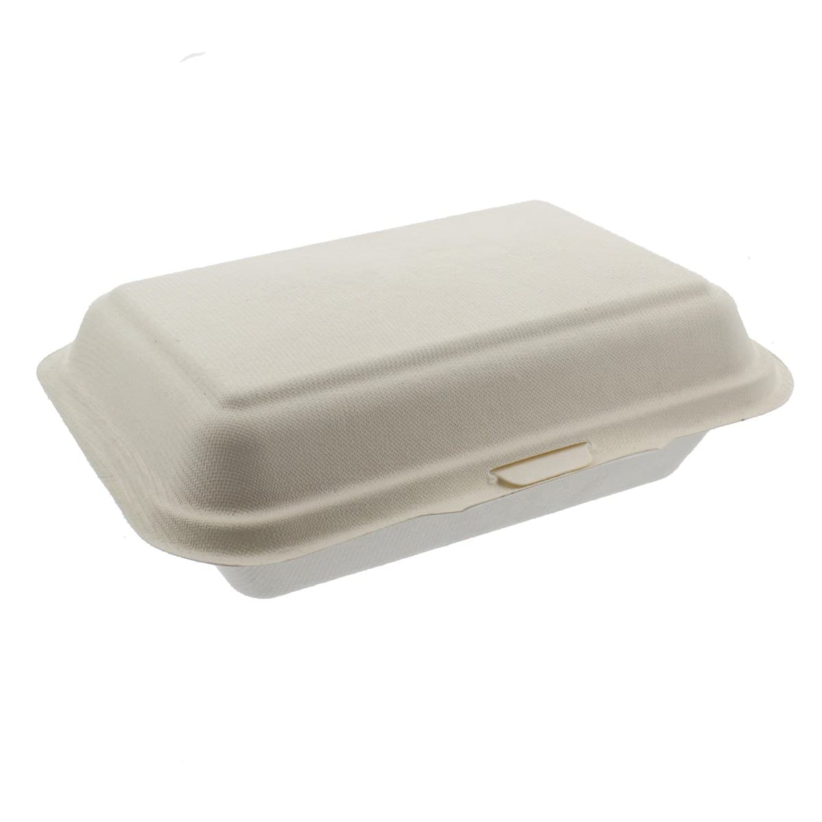 White Bagasse Meal Box (9x6x3")