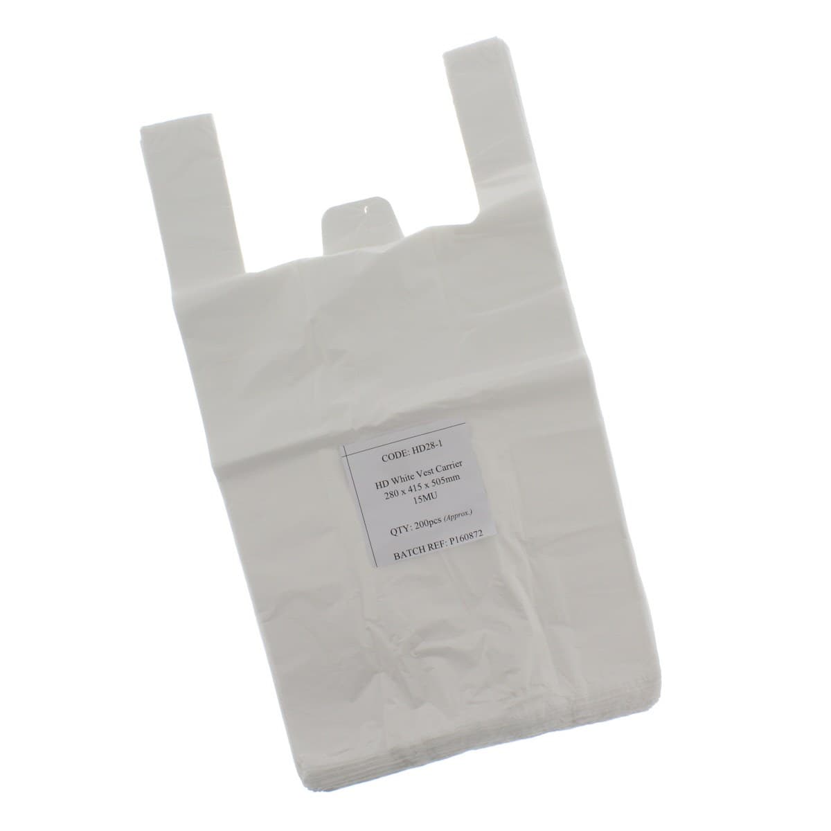 White HDPE Carrier Bag (280x135x505mm)