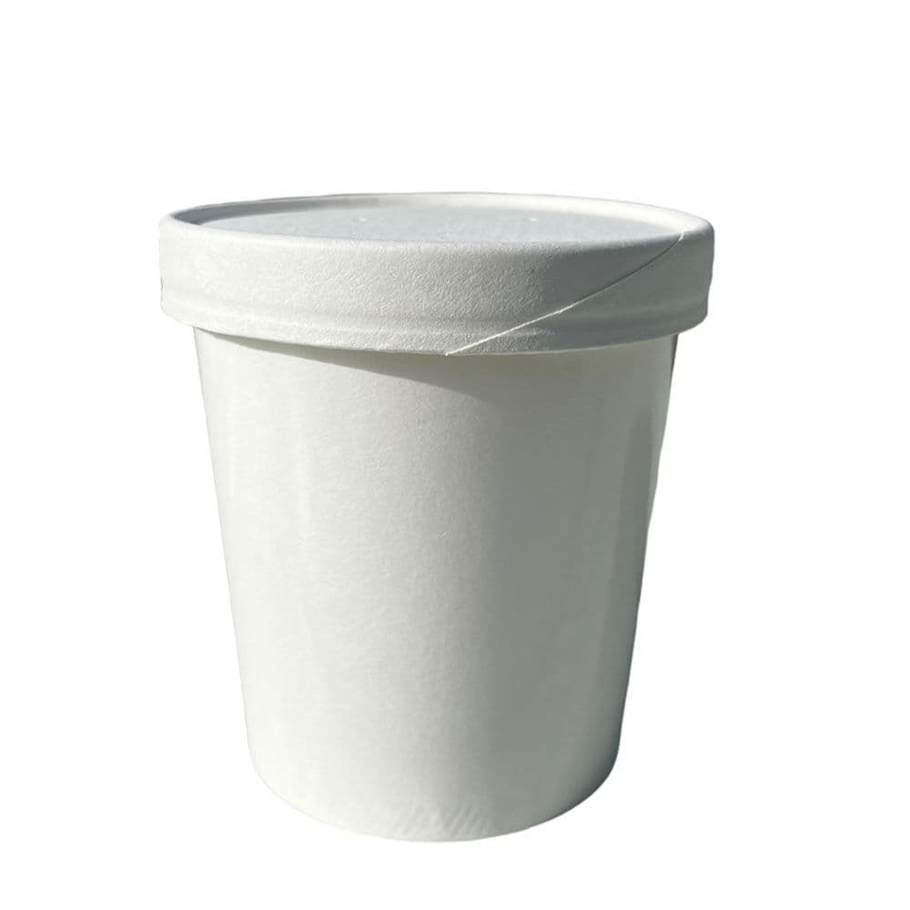 16oz Soup Container & Paper Lid Combo