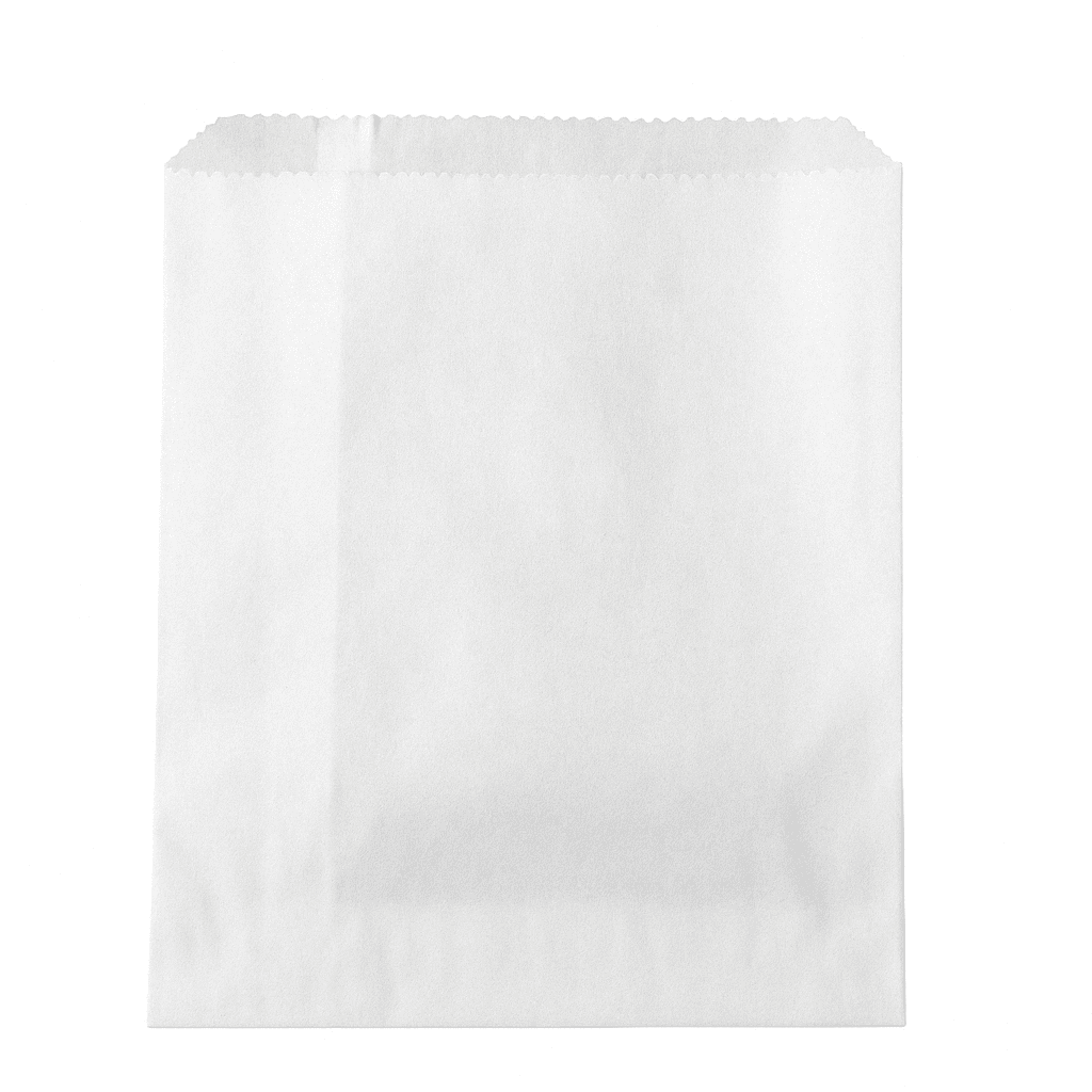 White Greaseproof Chip Bag (1/2lb) (5x5")