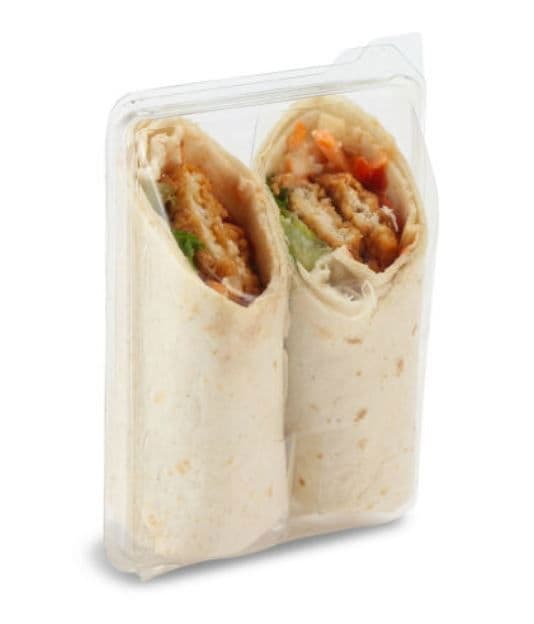 Clear Tortilla Container with Hinged Lid