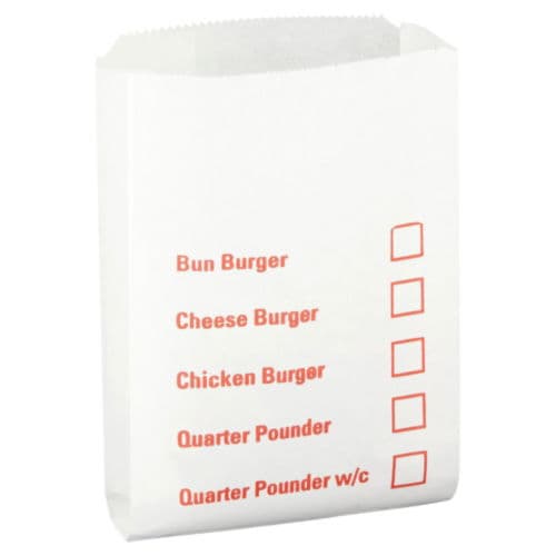 Burger Bag Tick Box (5x8x9")