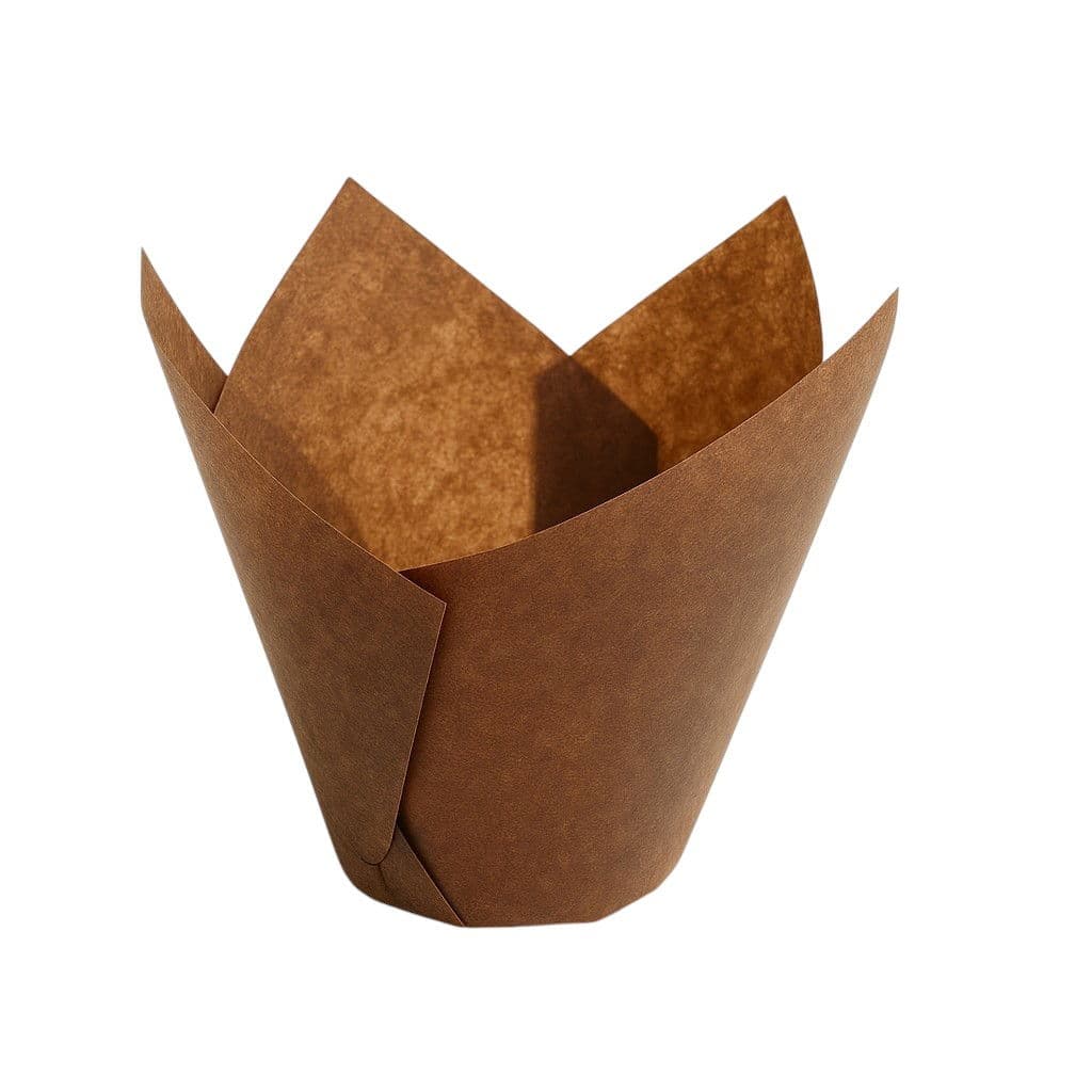 Brown Tulip Muffin Case