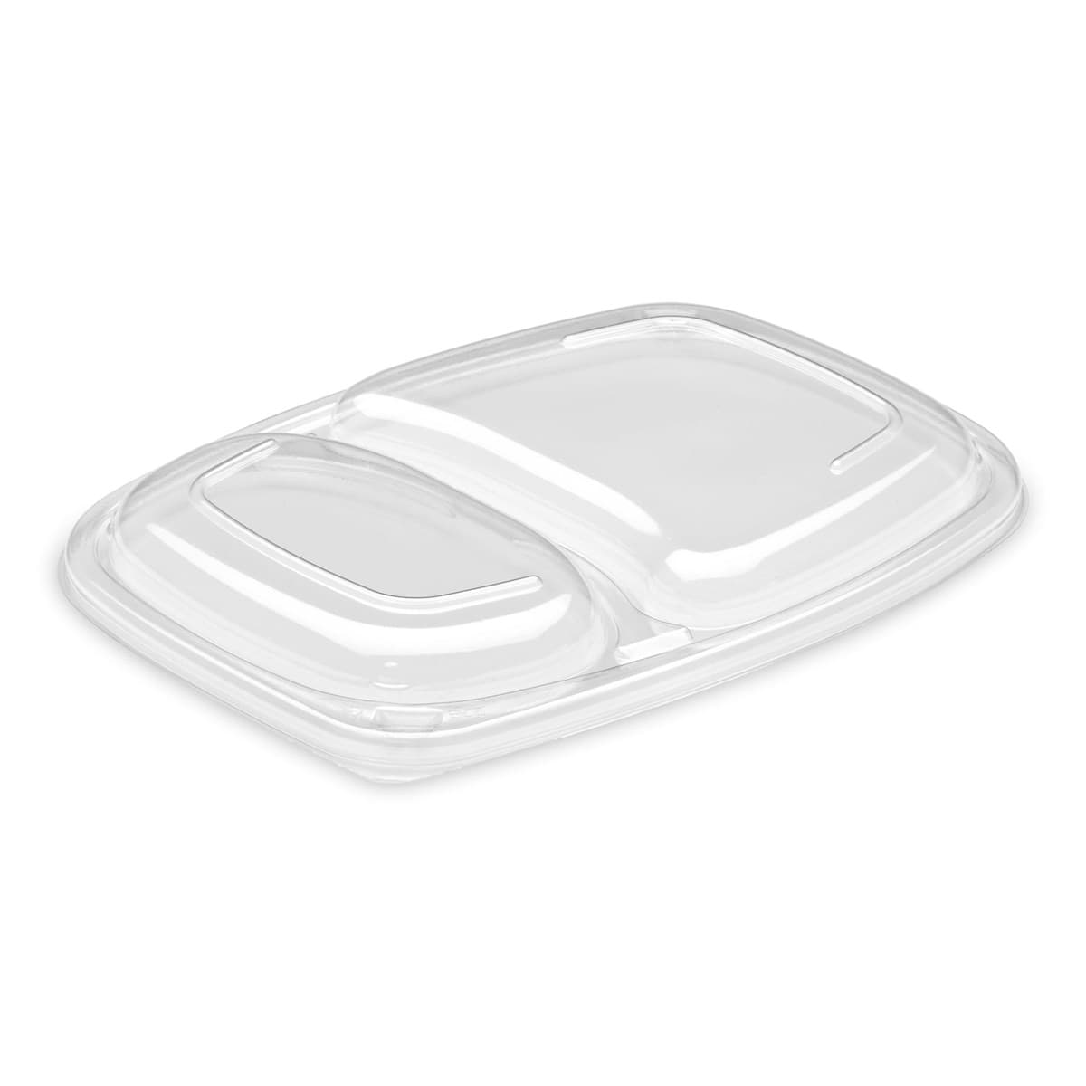 Clear Lid for 36oz 2-Compartment Microwavable Container (255x190x20mm)
