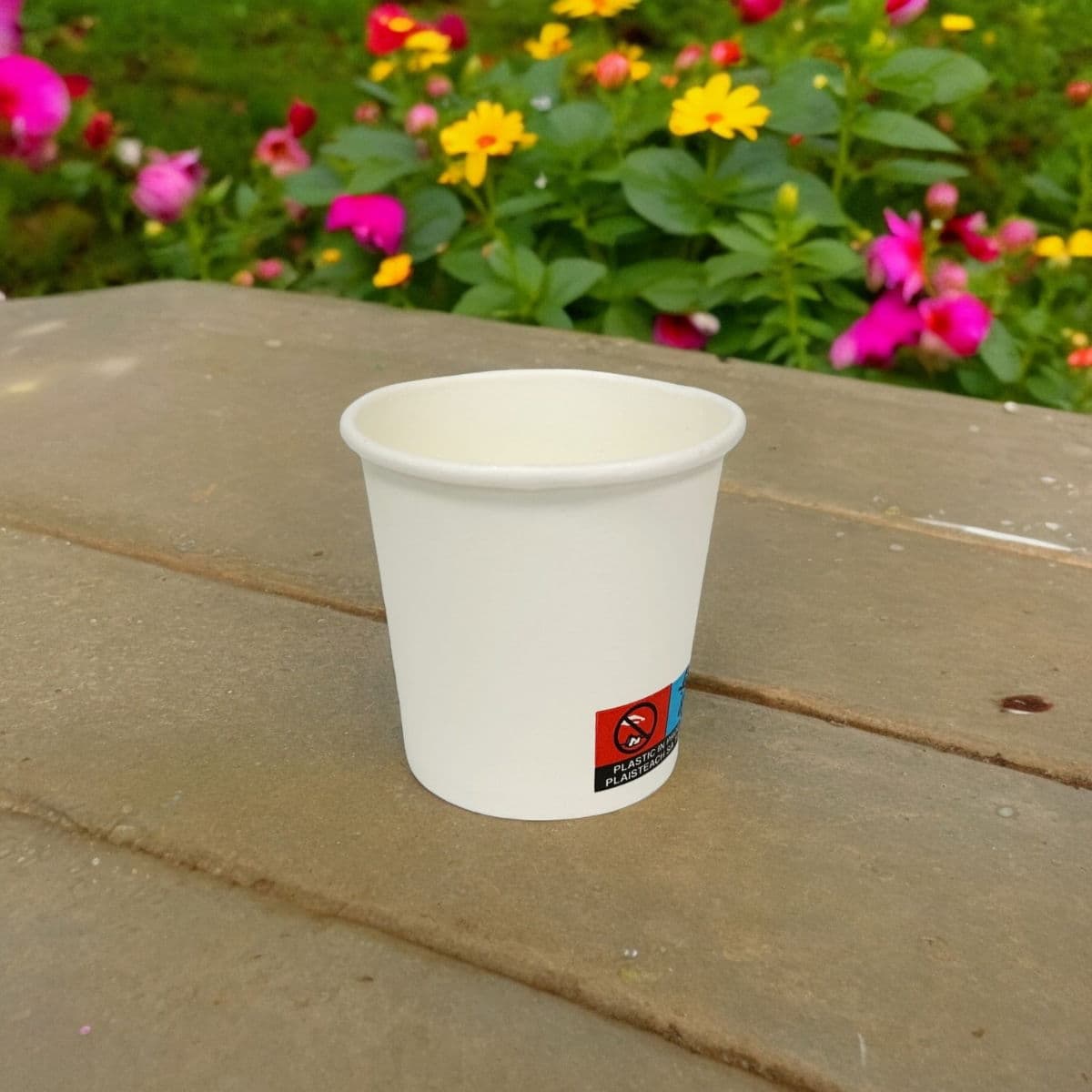 4oz White Single Wall Hot Cups 3
