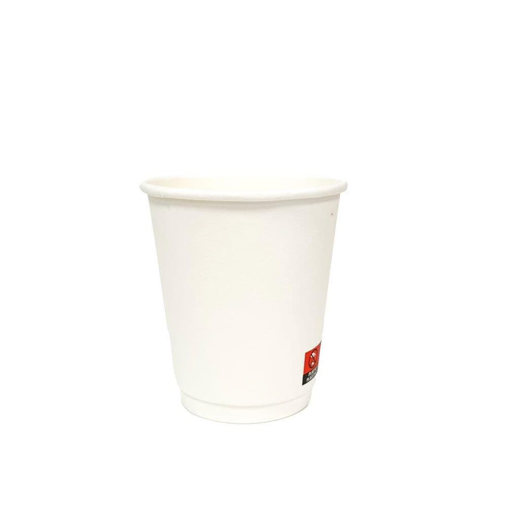 8oz White Matte Double Wall Hot Cup
