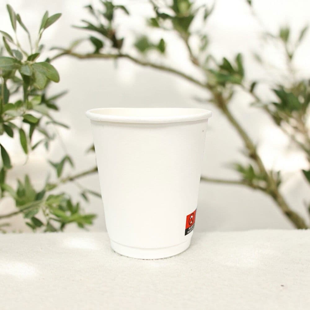 8oz White Matte Double Wall Hot Cup 3