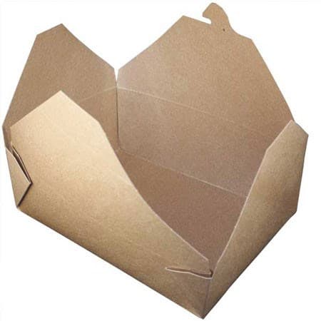 1800ml Brown Leaf Leakproof Kraft Container (No.3) 3