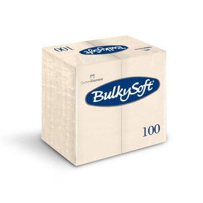 BulkySoft Cream 2ply 8fold Dinner Napkins (40x40cm)